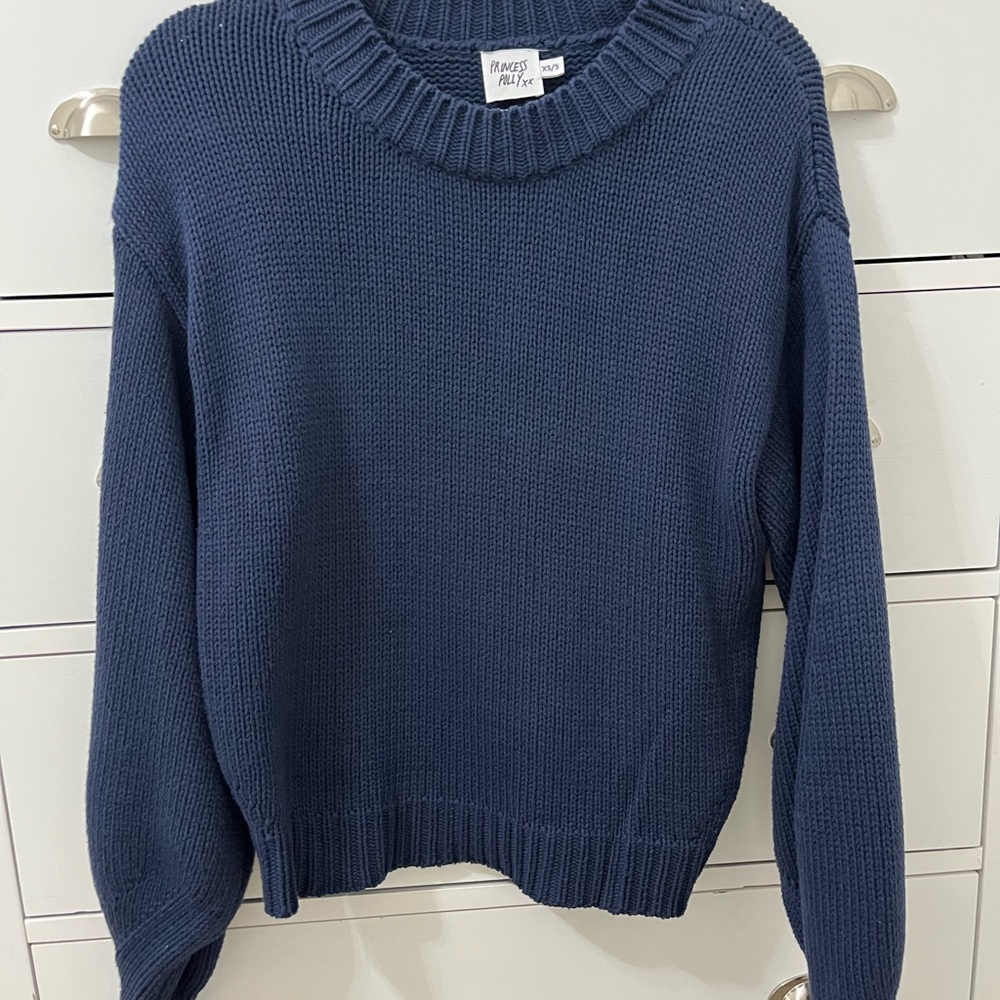 Princess Polly Blue Crew Neck Sweater